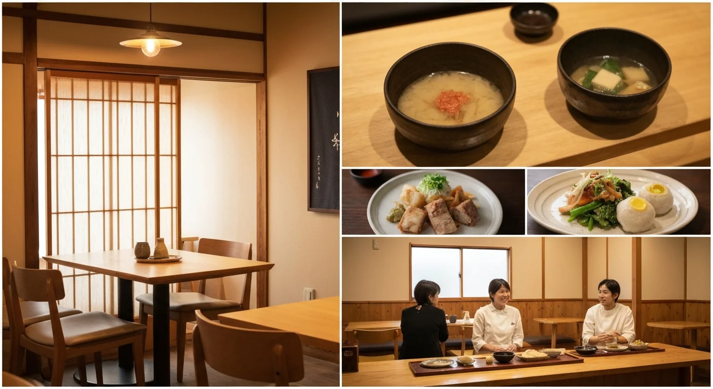 A wide view of the spacious interior of a yakiniku restaurant in Shinjuku with tables set generously apart